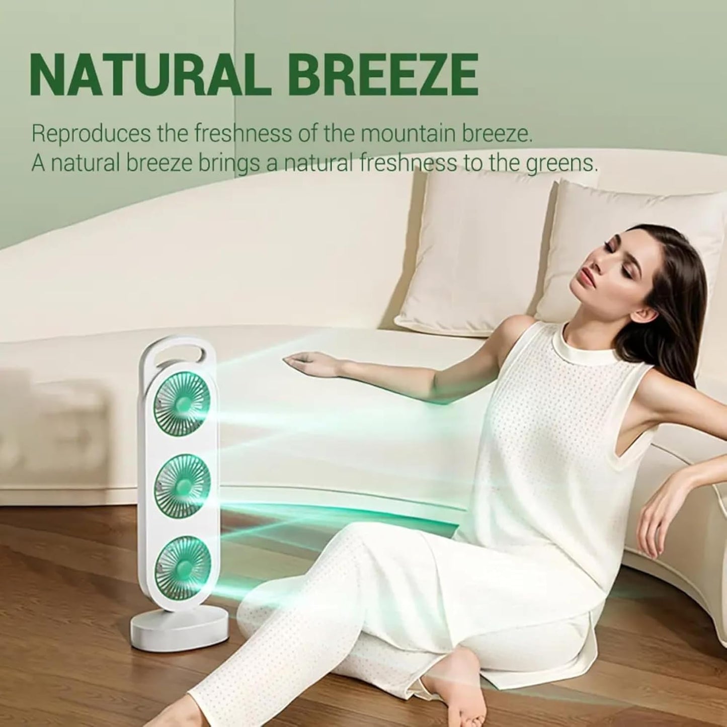 Mini Rechargeable Tower Fan β 3-in-1 USB Air Cooler