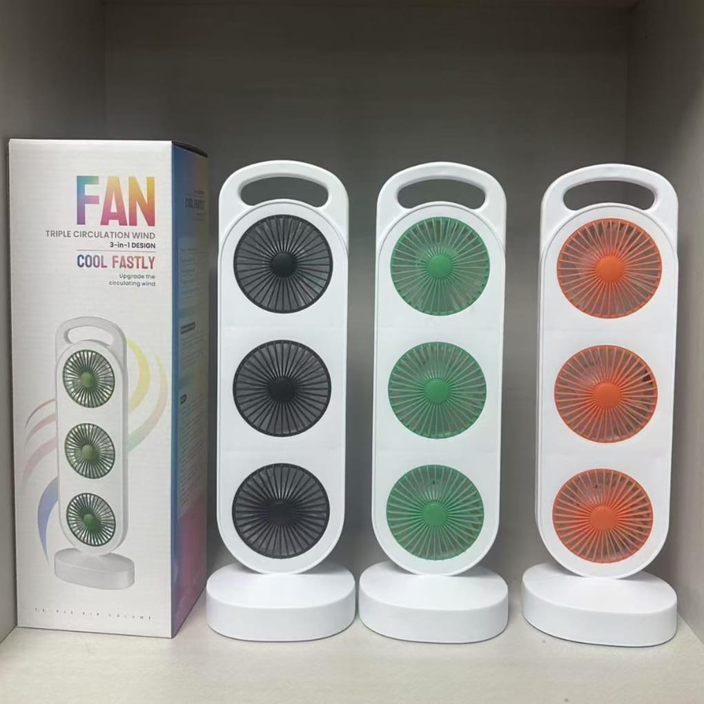 Mini Rechargeable Tower Fan β 3-in-1 USB Air Cooler
