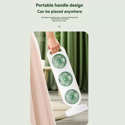 Mini Rechargeable Tower Fan – 3-in-1 USB Air Cooler