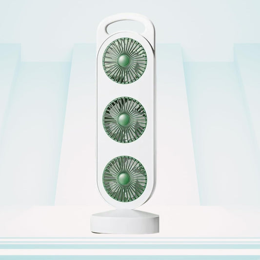 Mini Rechargeable Tower Fan – 3-in-1 USB Air Cooler