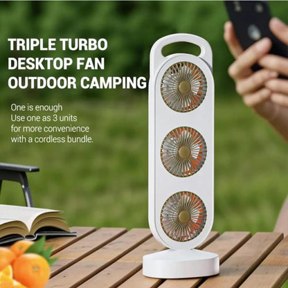 Mini Rechargeable Tower Fan – 3-in-1 USB Air Cooler